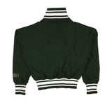 Forest Green Polyester Ribbed Track Jacket