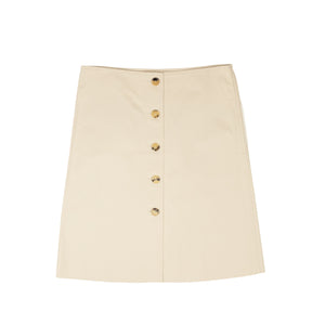 Beige Buttoned Down Skirt