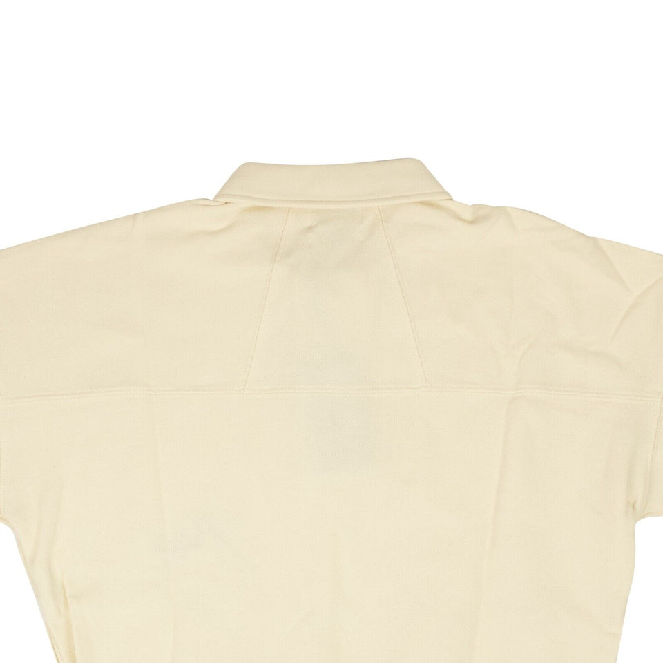 Vintage White Cotton Pique Polo Shirt