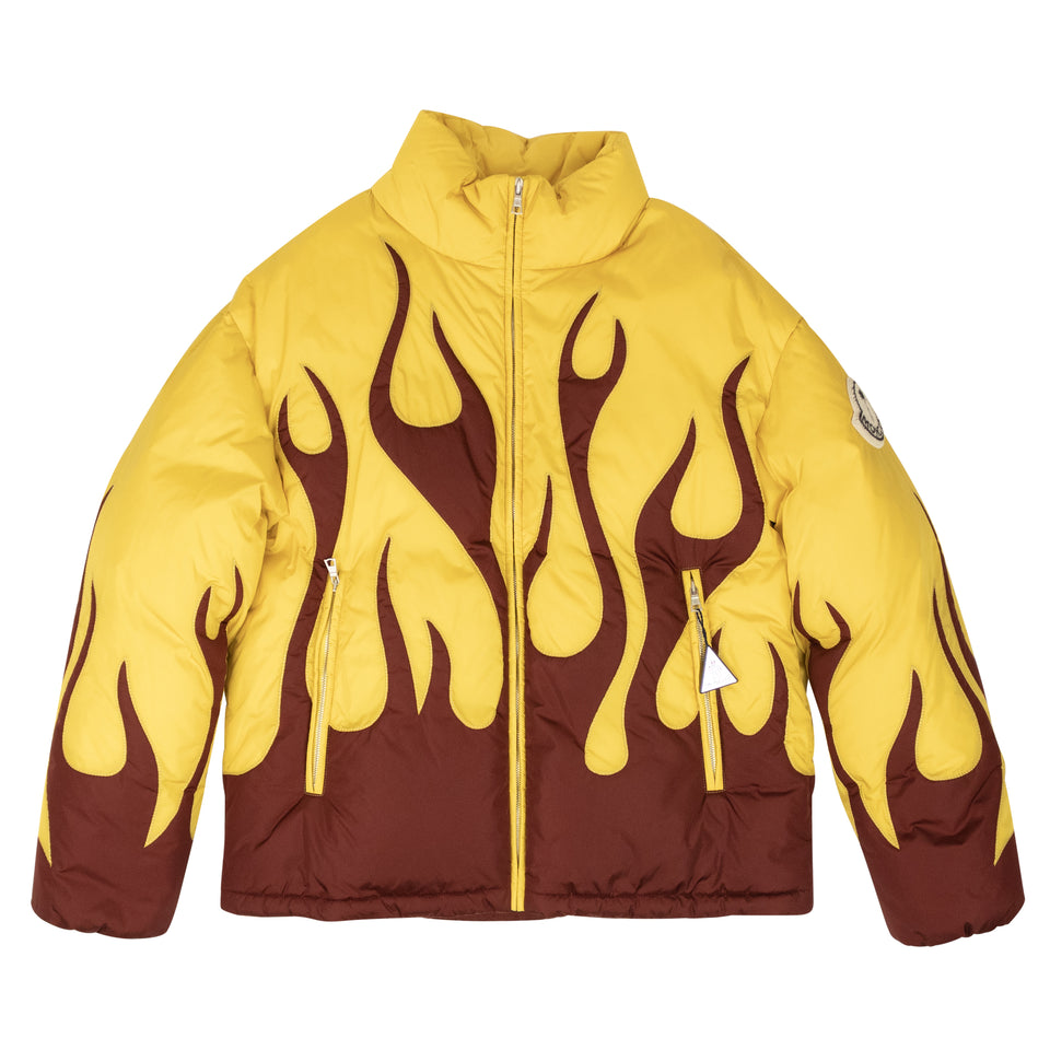 Yellow And Red Goose Down Flames Clancy Jacket
