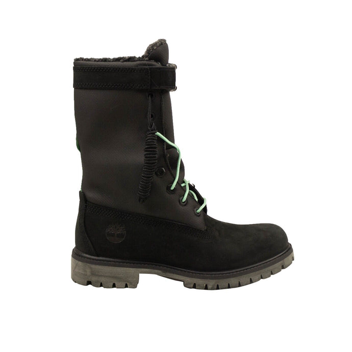 Black And Grey Gaiter Lace Up Boot