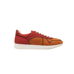 Orange And Red Canvas Speedster Sneakers