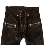 Unravel Project Leather Lace Up Pants - Tan