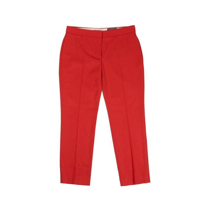 Red Cropped Tailored Pants