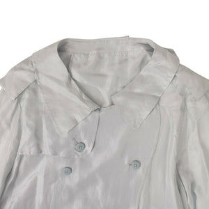 White Silk Backwards Trench Jacket