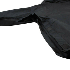 Men's Black Hooded Loose Fit Windbreaker Jacket