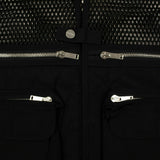 Men's Black Mesh Multi Pocket Vest Jacket