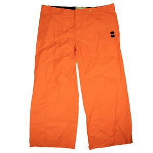 Orange Nylon Oversized Pants