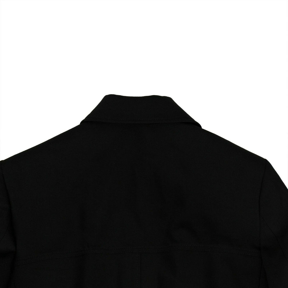 Cotton Virgin Wool Coach Jacket - Black