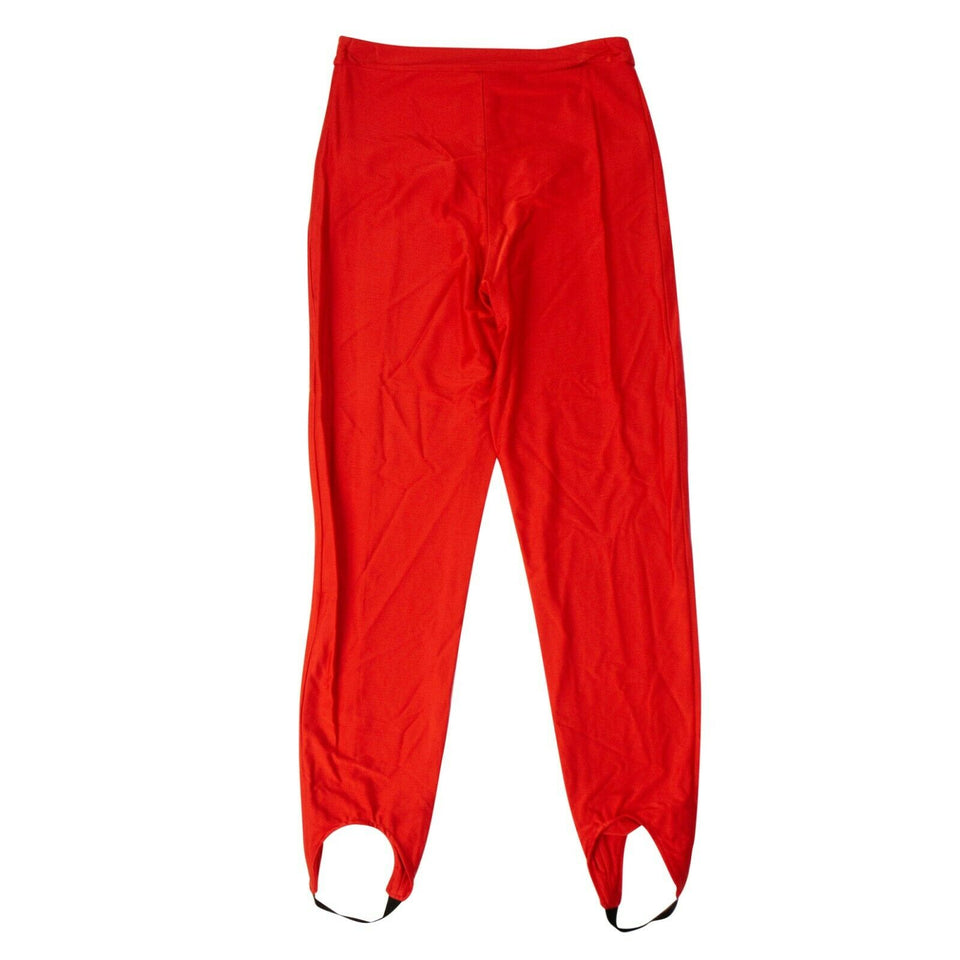 Red Slim Fit Stirrup Pants