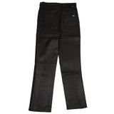 Women's Black Leather Hybrid Cropped Jeans
