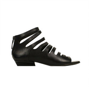 Women's 'Sandaletto' Black Calf Skin Leather Heels