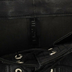 Unravel Project Leather Corset Jeans - Black