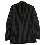 Burberry Men's Black Pinstriped Double Breasted Suit