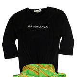 Balenciaga Women's Chain Print Dress - Green And Black