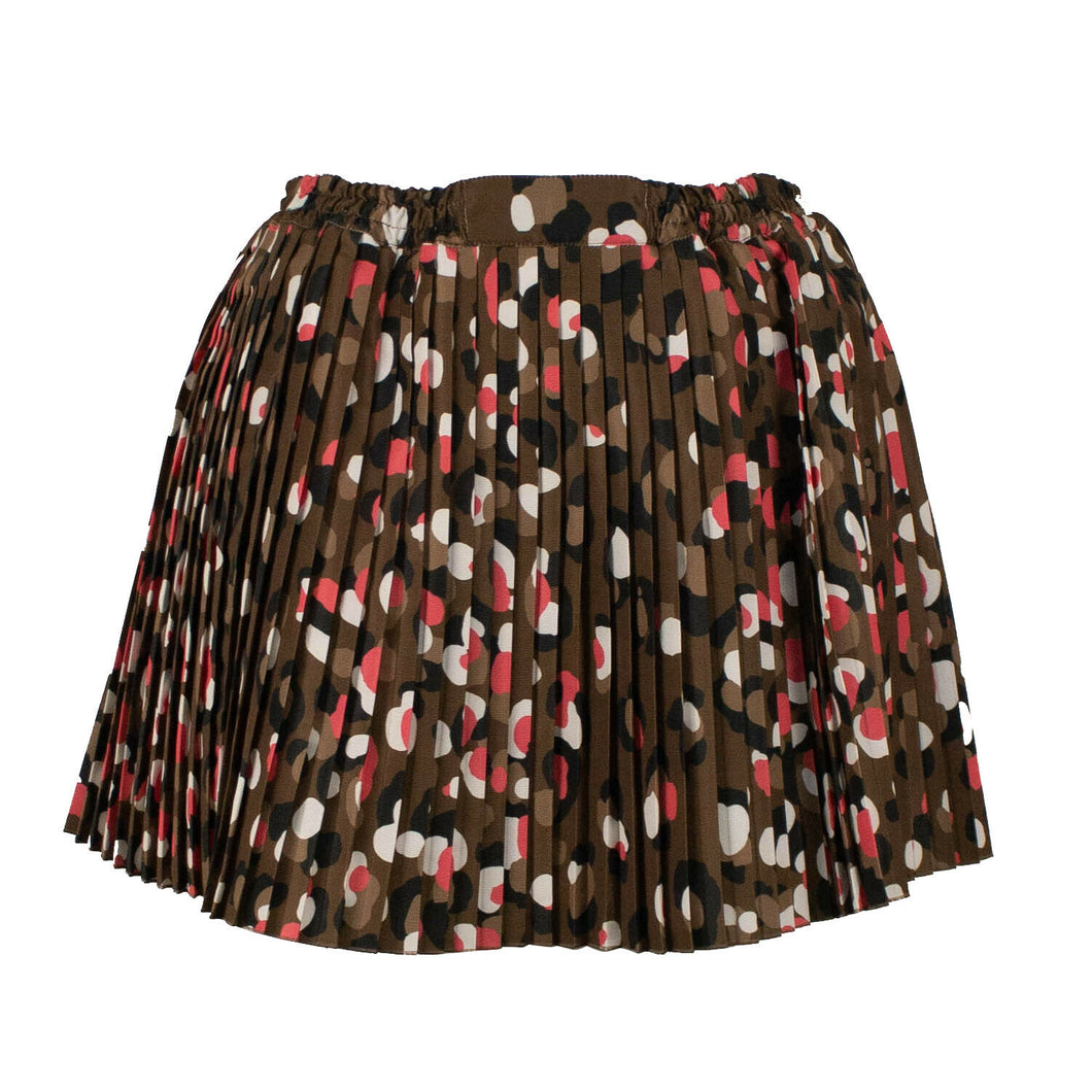 Printed Pleated Mini Skirt