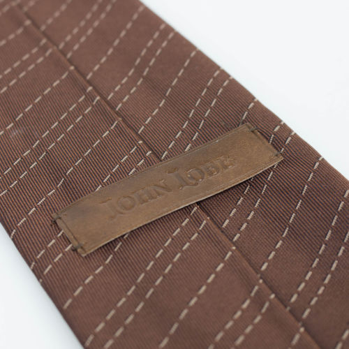 Silk Striped Neck Tie - Brown