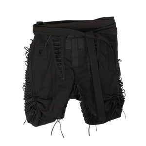 Women's Black Day Shorts With Laces