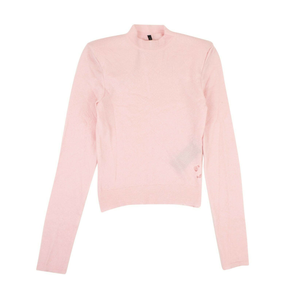 Pink Cashmere Destroyed Detail Sweater