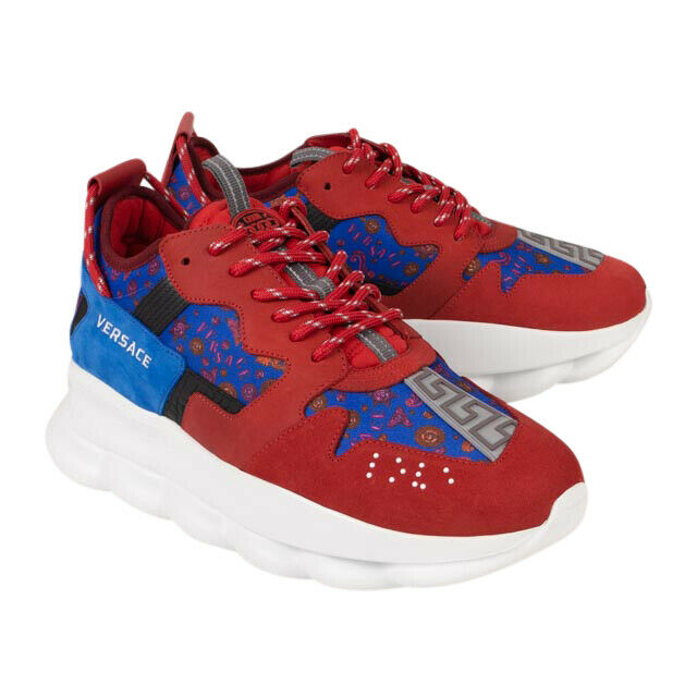 Men's 'Barocco' Chain Reaction Sneakers - Red/Blue
