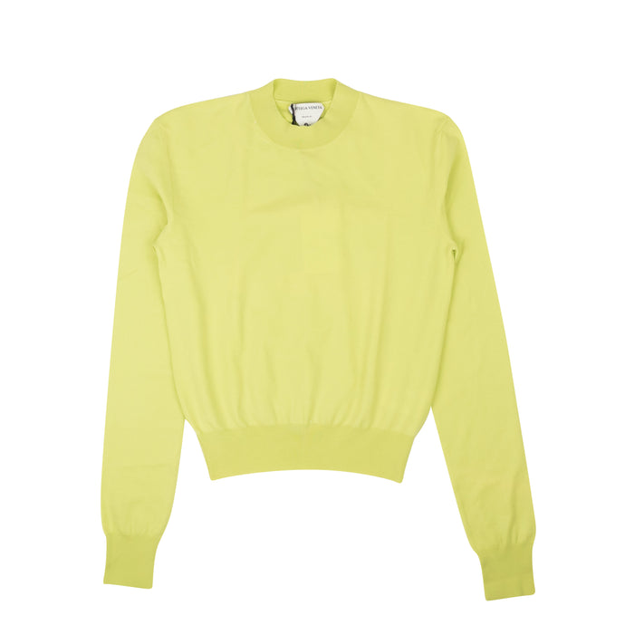 Lime Green Cashmere Crewneck Sweater