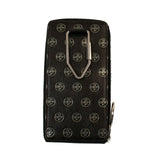 Men's Black Logo Print Pocket Key Chain