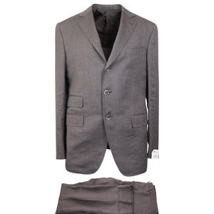 Cedar Brown Linen Blend Single Breasted Suit