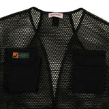 Men's Black Mesh Multi Pocket Vest Jacket