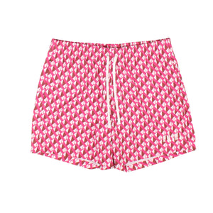 White And Red AAA SWIM TRUNKS