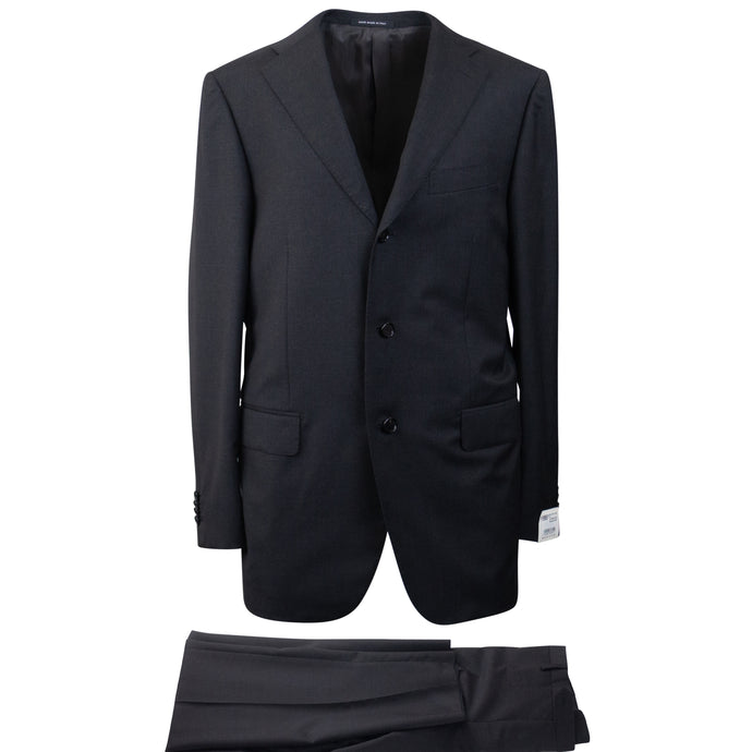 Black Wool Single Breasted Suit