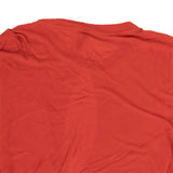 Red Silk Draped T-Shirt