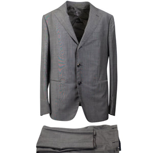 Light Grey Wool Single Breasted Suit