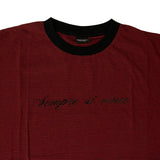 Men's Black And Red Striped Short Sleeve T-Shirt