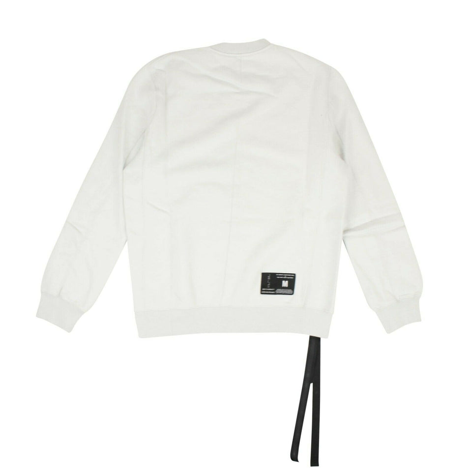 Light Gray Cotton Branded Crew Neck Sweatshirt