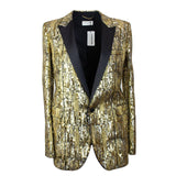 Men's Gold Sequined Embellished Blazer