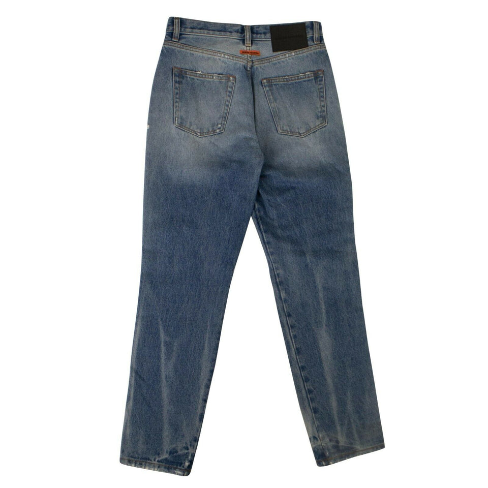 Heron Preston Vintage Wash Jean Pants - Blue