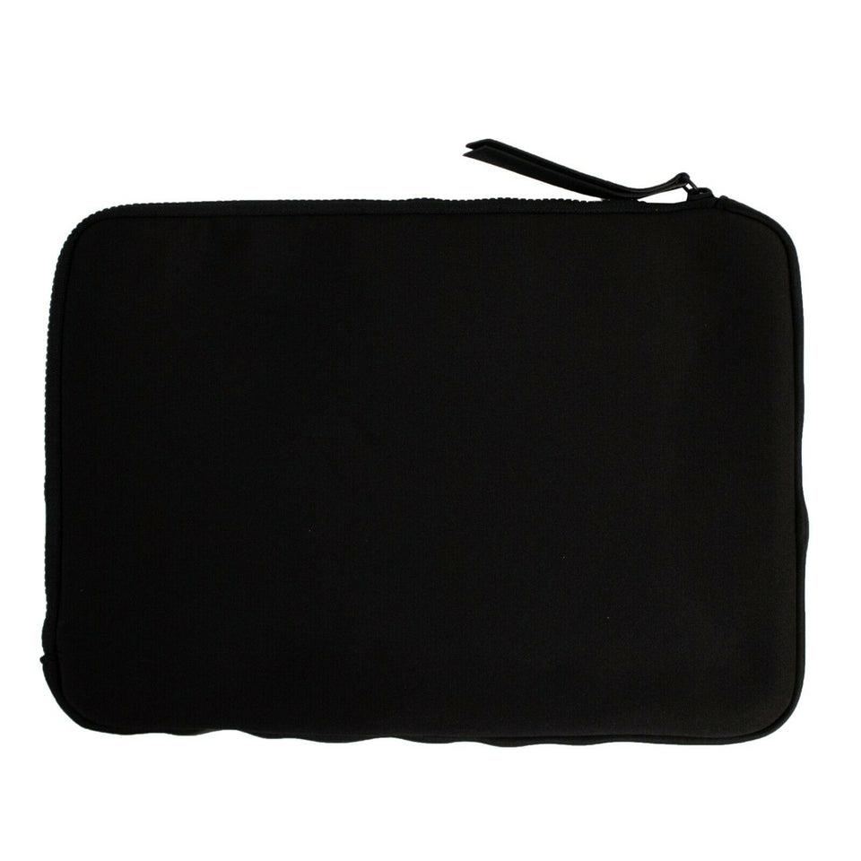 Black Logo Patch Pouch Laptop Case
