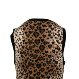 Fit And Flare Leopard Print Sleeveless Dress