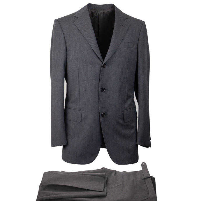 Charcoal Grey Wool Single Breasted Suit