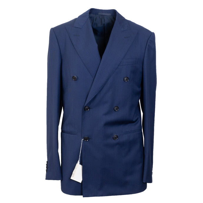 Blue Wool Double Breasted Suit