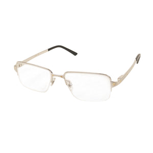 Silver And Black Rectangular Eyeglasses