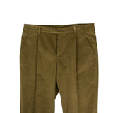 Olive Green Corduroy Tailored Pants