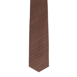 Silk Striped Neck Tie - Brown