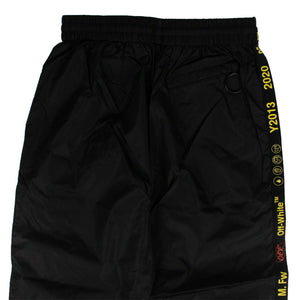 Men's Black Logo Patch Track Pants