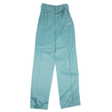 Women's Blue Front Pleats Pants