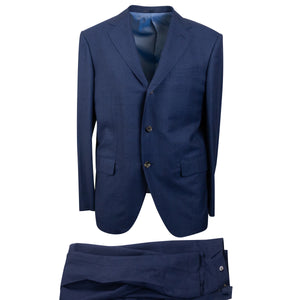 Navy Wool Single Breasted Suit