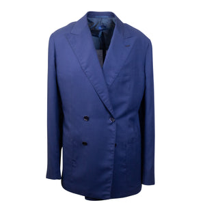 Blue Cashmere Double Breasted Blazer