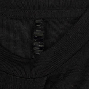 Women's Black Silk Draped T-Shirt