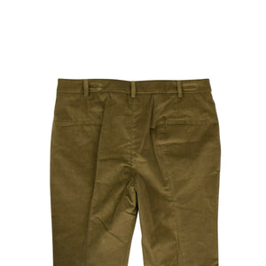 Olive Green Corduroy Tailored Pants
