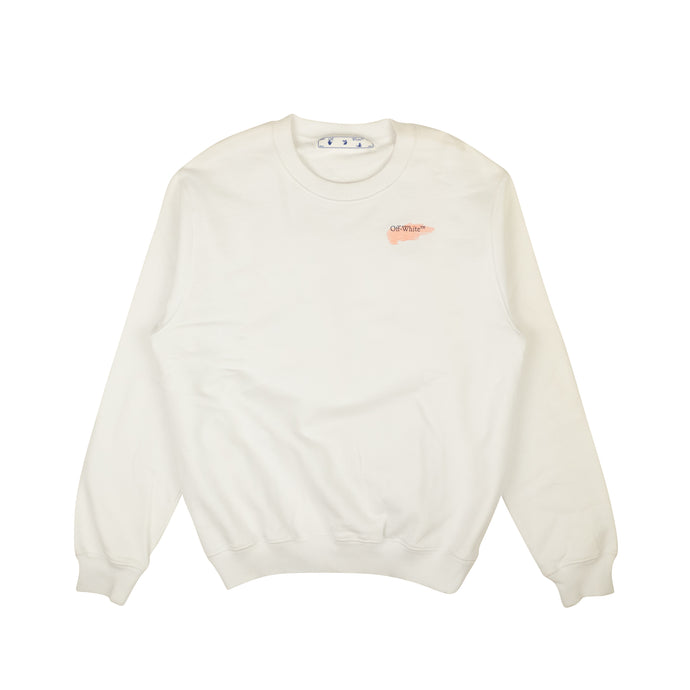White And Pink Painted Arrows Reg Crewneck